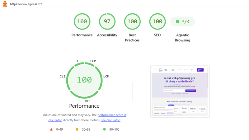 Jak zjistit, zda je váš web připravený pro AI agenty? Lighthouse přidal Agentic Browsing